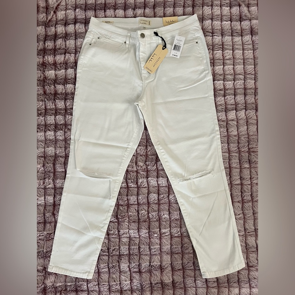 Nicole Miller Pure White Artelier Skinny Jeans